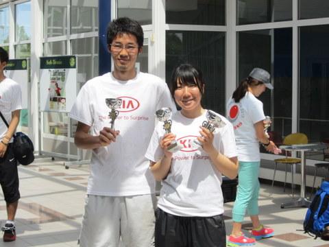Sieger Mixed-Doppel: Aya Iwasaki/Joshiaki Ueda, Japan