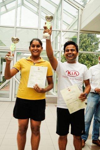 Sieger Mixed-Doppel: Arundhati Sharma/Mohammed Nasir, Indien   Damen Doppel wurde nicht ausgetragen.